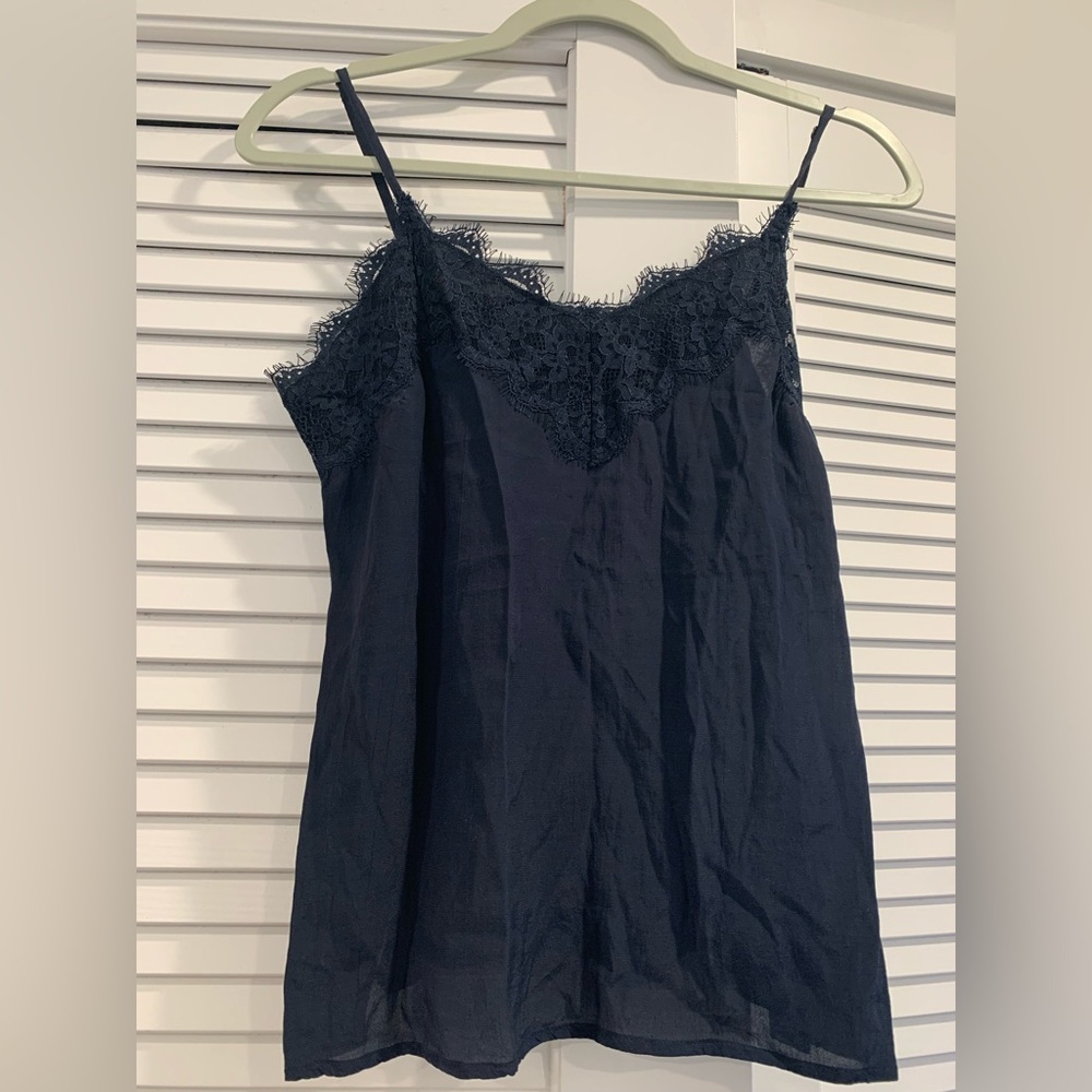 NWOT‎ Abercrombie &Fitch lace trim feminine boho romantic top size Small minimal